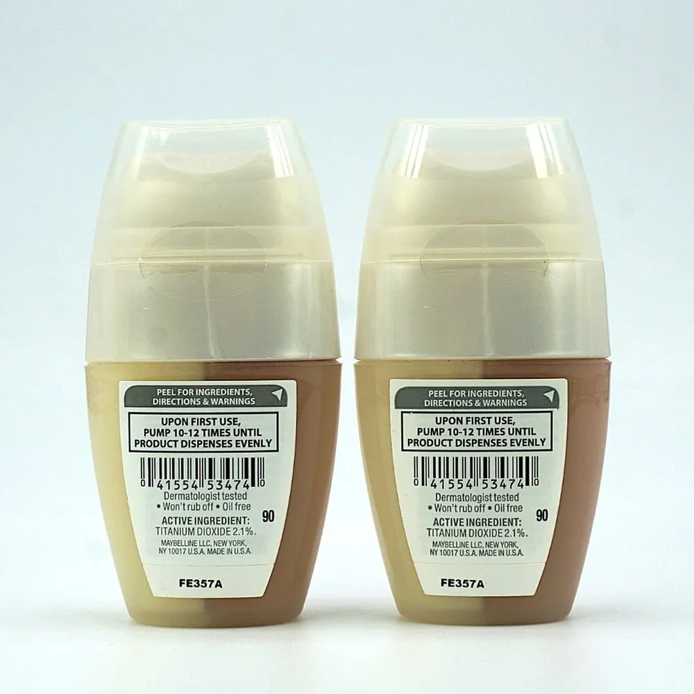 Maybelline Superstay Silky Foundation Medium 4 Honey Beige Lot 2 NEW Sealed